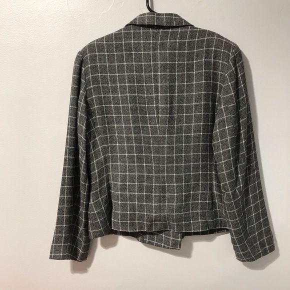 Metro Collection New York Women’s Check Blazer 8 - Picture 2 of 3